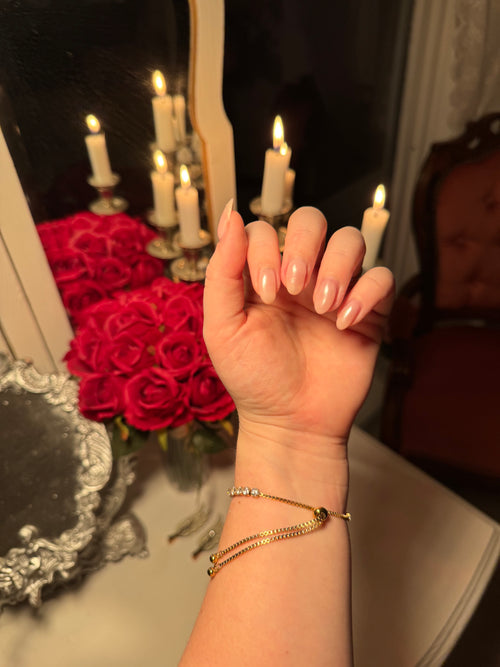 18k gullbelagt tennisarmbånd