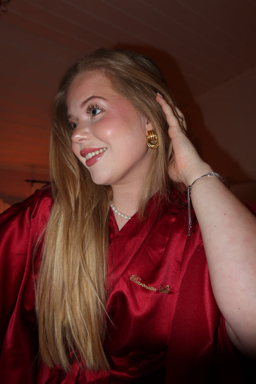 18k gullbelagte french circle øredobber